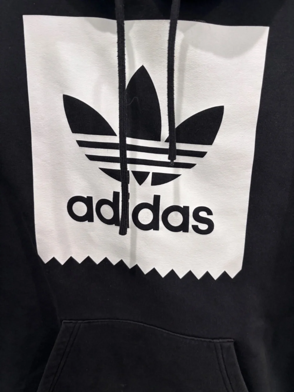adidas Skateboarding Blackbird Hoodie Small Black Trefoil Box Graphic Skate